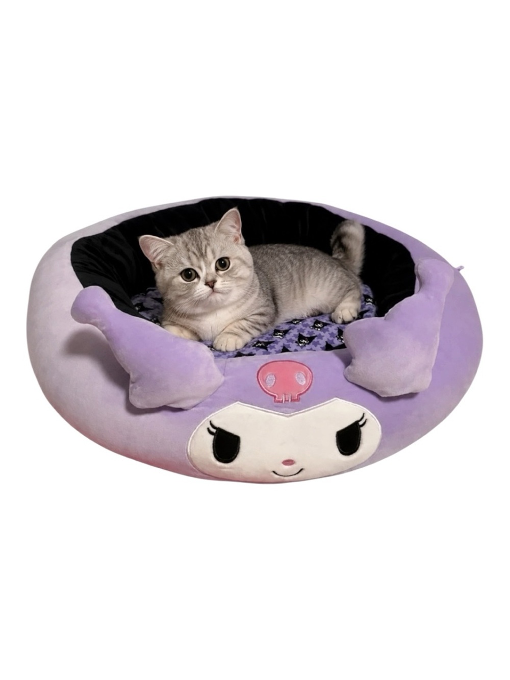 Hello Kitty Kuromi Pet Bed & Bolster for Small Dog and Cat NWT